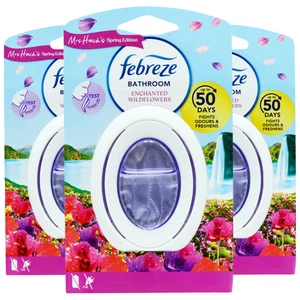 3 x Febreze Bathroom Air Freshener Eliminates Odours Enchanted Wildflower 7.5ml - Picture 1 of 5