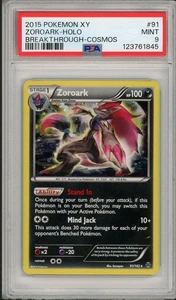 2015 Pokemon XY Breakthrough  Zoroark Cosmos Holo Promo Holo #91 PSA 9 - Picture 1 of 2