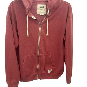 Vans Kids Hoodie Medium Red Full Zip Long Sleeve Casual Jacket - Picture 1 of 5