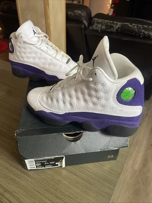 Air Jordan 13 Retro 6.5Y Blanco Corte Púrpura Usado Lakers Con Caja Foto 1 de 4
