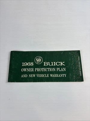 1968 Buick Protect-o-Plate livreto Morrisonville Illinois com etiqueta de data de entrega - Imagem 1 de 4