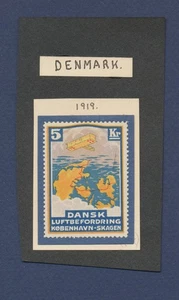 Danimarca - Dansk Luftbefordring - timbro poster 5 Kr - cerniera VF - Foto 1 di 1