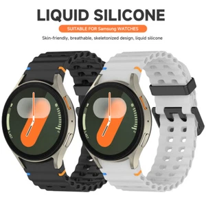 Wodoodporny pasek oceaniczny do Galaxy Watch 7/6/5/4 bez luki miękki silikonowy pasek sportowy - Zdjęcie 1 z 111