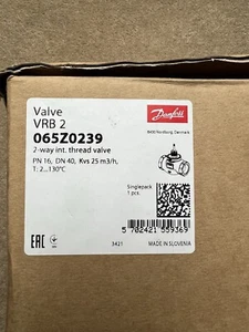 Danfoss VRB 2 2 Way Int Thread Valve PN16, DN40, Kvs 25/m3/h, Ref:065Z0239 - New - Picture 1 of 6