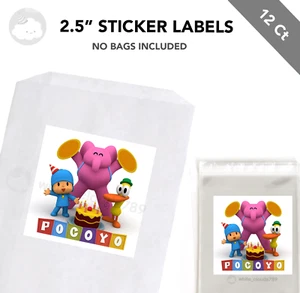Etiqueta pegatina de 12 quilates Pocoyo 2,5" para bolsa caja de golosinas fiesta de cumpleaños favor - Imagen 1 de 1