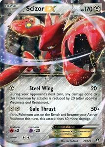 Pokemon Juego de Cartas Coleccionables Scizor EX (DE GRAN TAMAÑO) 076/122 Jumbo Cartas Holo - Imagen 1 de 2