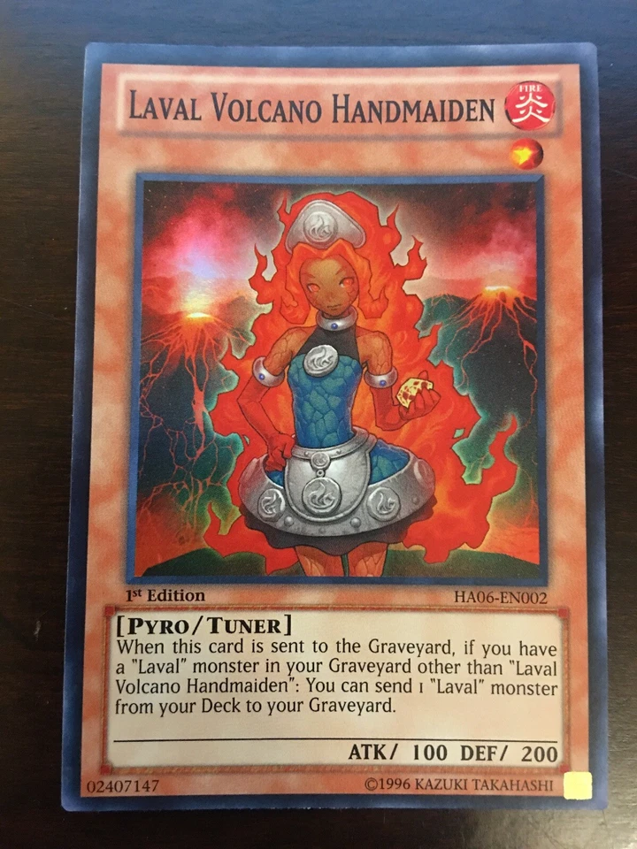 Laval Volcano Handmaiden HA06-EN002 YuGiOh! SUPER RARE 1stEd Hidden Arsenal 6 NM - Image 1 of 2