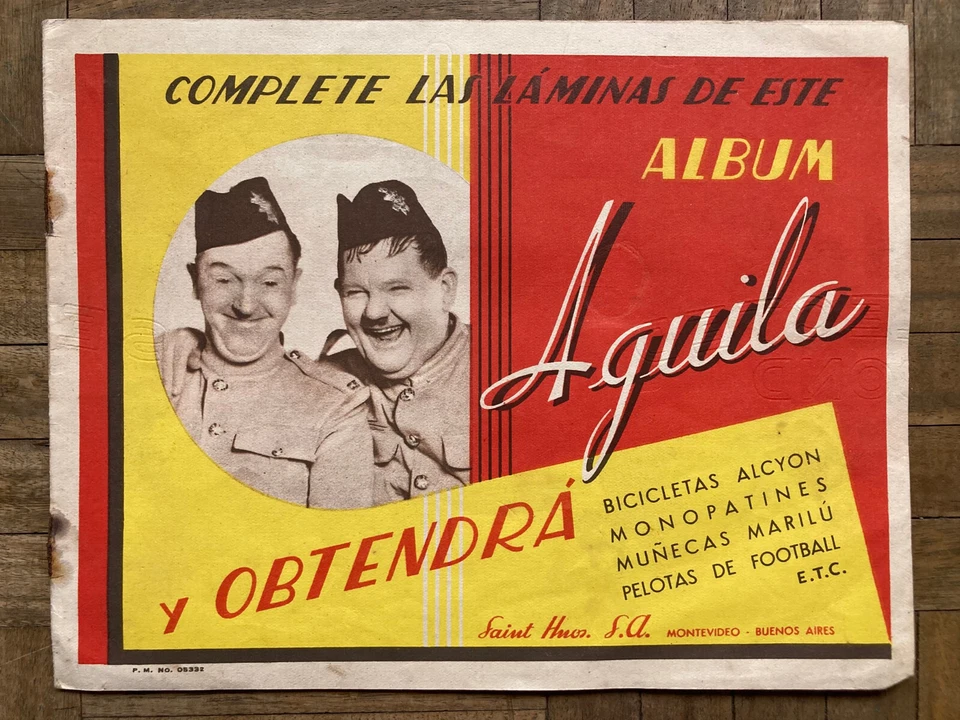 "Laurel & Hardy", Chocolatines Águila, álbum figuras (Uruguay, 1936) - Raro Foto 1 de 4