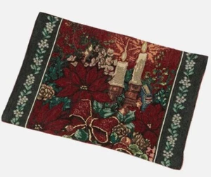 LOTE DE TRABAJO 6 x ALFOMBRILLAS NAVIDAD VELA TAPIZ DECORATIVO FLORAL VERDE ROJO - Imagen 1 de 1