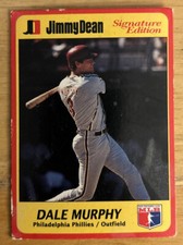 1991 Jimmy Dean Dale Murphy Baseball Card #3 Phillies HOF Outfield Low-Grade
