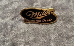 Vintage Miller Beer Advertising Enamel Pin Badge - Picture 1 of 1