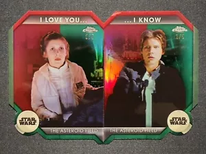 2024 Topps Chrome Star Wars I Love You I Know BOTH RED /5 ASTEROID SET! 1:6500 - Picture 1 of 1