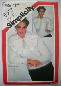 Pullover sweater and scallop collar knitting pattern 5307 size 6-20 - Picture 1 of 2