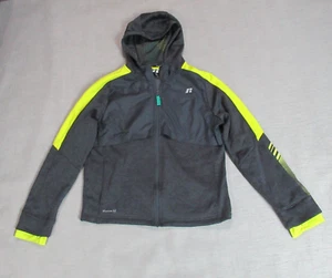 Russell Jacket Boys XXL 18 Gray Yellow Dri Power Full Zip Hoodie Fleece Lined - Picture 1 of 10