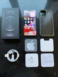 **Apple iPhone 12 Pro 128GB Graphite Unlocked Boxed Fully Working Cracked Lens** - Picture 1 of 11
