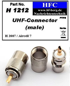 1 sztuka podstawka wtyczki UHF. do H 2007 / Aircell 7 / Highflexx 7 - 50 Ω (H1212) - Zdjęcie 1 z 1
