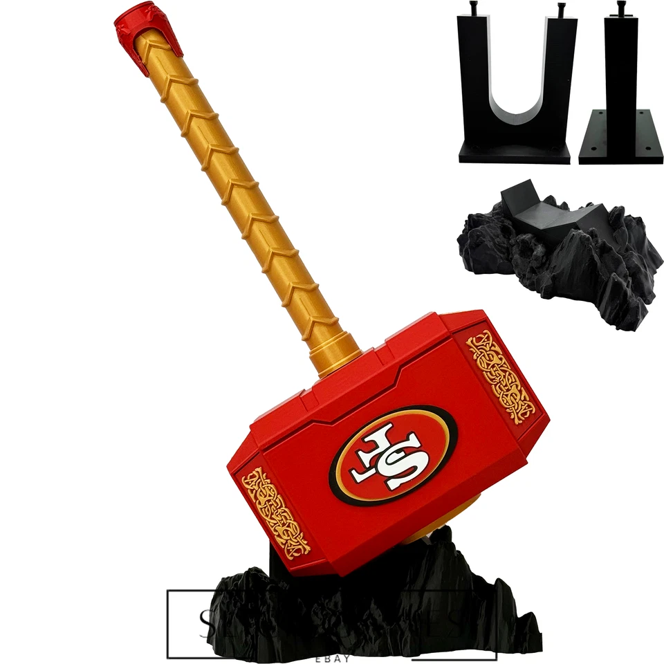 San Francisco 49ers Hammer #1 Mjolnir Thor's Hammer | Fan Art impreso en 3D Foto 1 de 1