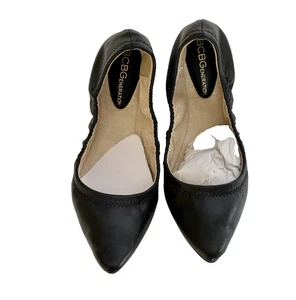 BCBGeneration Women's Madeline Scrunch Ballet Flat Black Size 6 M NEW - Picture 1 of 9