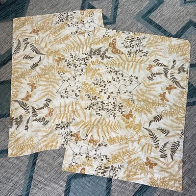 Vtg Vera Neumann 2 Pillowcases Shadow Fern Butterfly Floral Standard Set EUC - Image 1 of 4