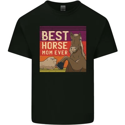 Equestrian Best Horse Mom Ever Funny Kids T-Shirt Childrens - Image 1 of 4