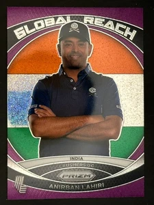 Pulsar púrpura Anirban Lahiri #9 Panini Prizm Liv Golf Global Reach 2024 - Imagen 1 de 2