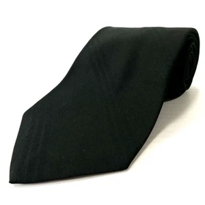 Vtg Ketch Luxury Tie Black Regimental Striped Necktie 56" x 4" Ships Fast! - Picture 1 of 5