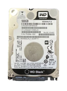 Western Digital 500GB Laptop Hard Drive SATA 2.5 inch WD Black HDD WD5000LPLX - Picture 1 of 5