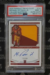 2020 National Treasures Michael Pittman Jr /99 RC Patch Auto PSA 9 USC TROJANS - Picture 1 of 2