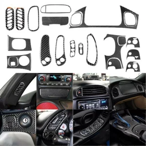 18Pcs Real Carbon Fiber Interior Full Set Trim For Chevrolet Corvette C5 1998-04 - Picture 1 of 14