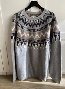 Pullover Norweger-Stil grau gemustert – Tom Tailor - Gr. XXL - Bild 1 von 4