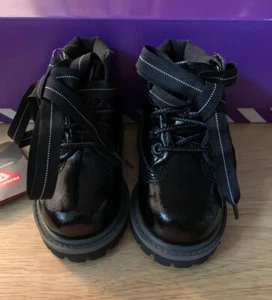 Timberland. Toddler Kids PrimaLoft 200g Waterproof Black Leather Boots. Sz 4.NWT - Picture 1 of 10