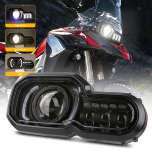 DOT LED Headlight Assembly with Angel Eye DRL Fit For F650GS/F700GS/F800GS/F800R - Picture 1 of 12