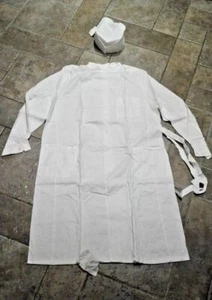 Vintage USSR Army WW2 Medical Work Uniform Nurse Doctor Military Size L + CAP - Picture 1 of 12