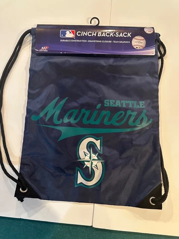 Seattle Mariners MLB Cinch Back Sack Drawstring Bag NEW Cover