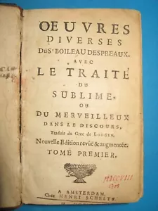 Collector's edition in French by Nicolas Boileau-Despréaux two parts, from 1708 - Foto 1 di 12
