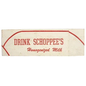 Vintage Schoppee's Dairy Employee Adjustable Paper Hat Milk Machias Maine VTG - Picture 1 of 5