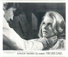 THE LOVE CAGE JANE FONDA ALAIN DELON LOBBY CARD ORIGINAL