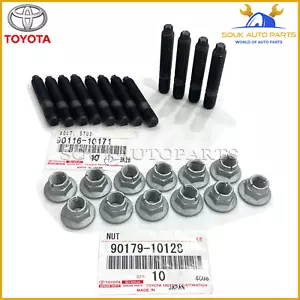 90116-10171 - 90179-10128 Juego de pernos de tuerca colector de escape genuino Toyota - Imagen 1 de 2