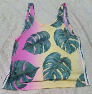 Adidas Tank viola e giallo con foglie di palma - Foto 1 di 4