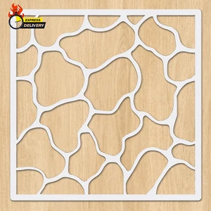 2PCS 12 X 12 Inch Large Stone Pattern Stencils for Painting Concrete Patio, Reus - Picture 1 of 12