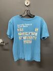 Womens Super Mario Periodic Table Size Large Blue Crew Neck Shirt Small Spot