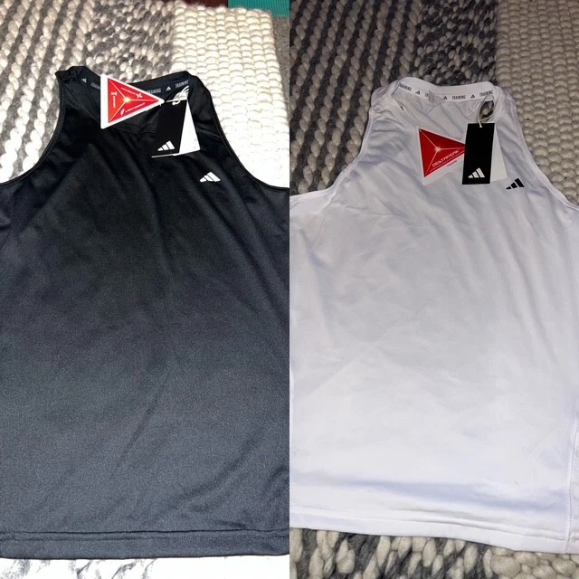 Camiseta sin mangas Adidas para mujer Training Aeroready negra o blanca talla S-XL $35 NUEVA CON ETIQUETAS Foto 1 de 1