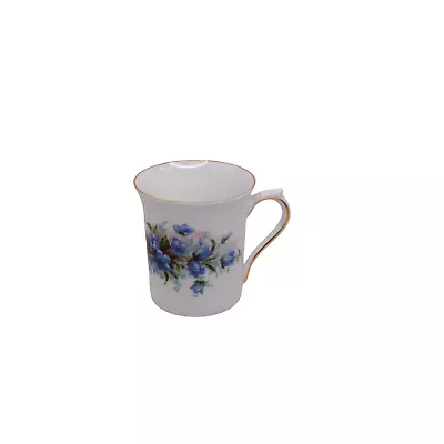 Queens Fine Bone China Blue Flowers Coffee Tea Mug Cup Made in England - Image 1 of 4