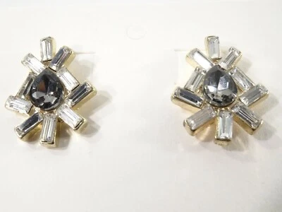 Aretes para mujer Banana Republic baguette gris cristal ráfaga nuevos con etiquetas 45 Foto 1 de 4