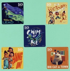 10 Luca Large Stickers - Alberto, Giulia, Machiavelli - Disney, Pixar - Picture 1 of 1
