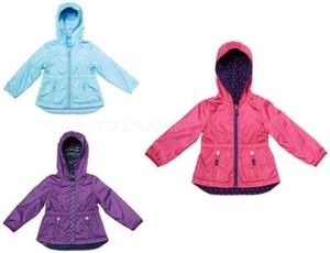 NEW LONDON FOG GIRLS REVERSIBLE ANORAK HOODED JACKET VARIETY COLORS & SIZES - Picture 1 of 2