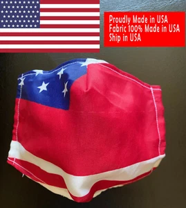 Reusable US American Flag Face Mask Covering  - Picture 1 of 8