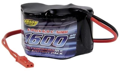 Carson 6V 1600mAh Hump NiMH Empfängerakku mit BEC Stecker für RC-Modelle