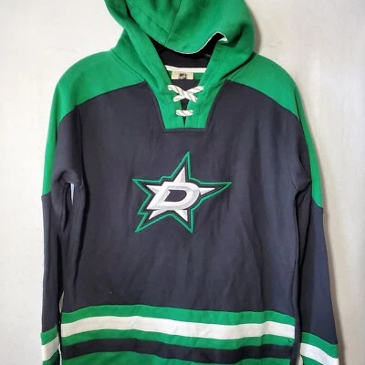 Dallas Stars Hoodie Jersey Lace Youth's XL Fanatics Green NHL Cotton Hockey - Image 1 of 4