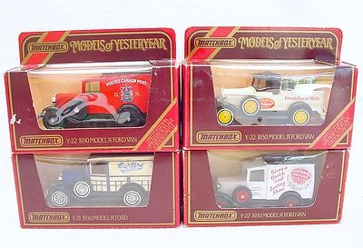 4x Matchbox MODELS OF YESTERYEAR 1:40 FORD MODEL A DELIVERY Car Set MIB`84 NICE! - Image 1 of 4